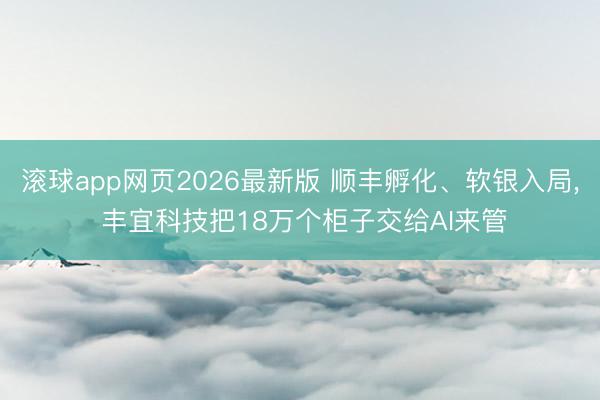 滚球app网页2026最新版 顺丰孵化、软银入局, 丰宜科技把18万个柜子交给AI来管